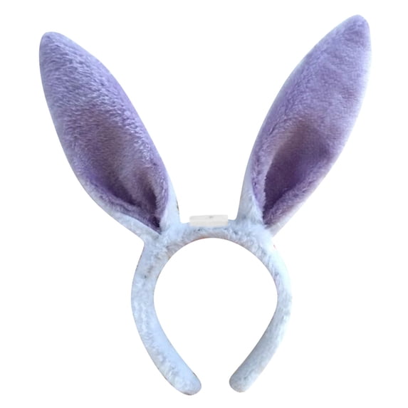 NMMUED LED Light Up Bunny Ears, Plush Easter Bunny Rabbit Ear Headband Headwear Hairband for Easter Party Favor
