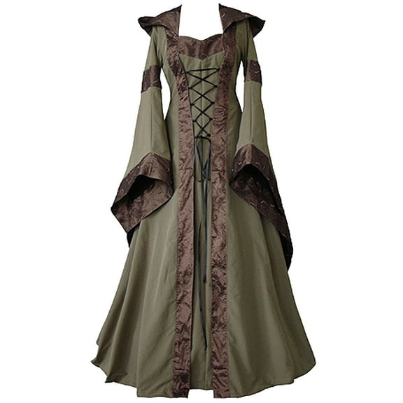 NMMUED Masquerade Costumes for Women Medieval Dress for Women Vintage Dress for Women Renaissance Outfit Women Long Dresses for Women Womens Halloween Costumes Green 3XL