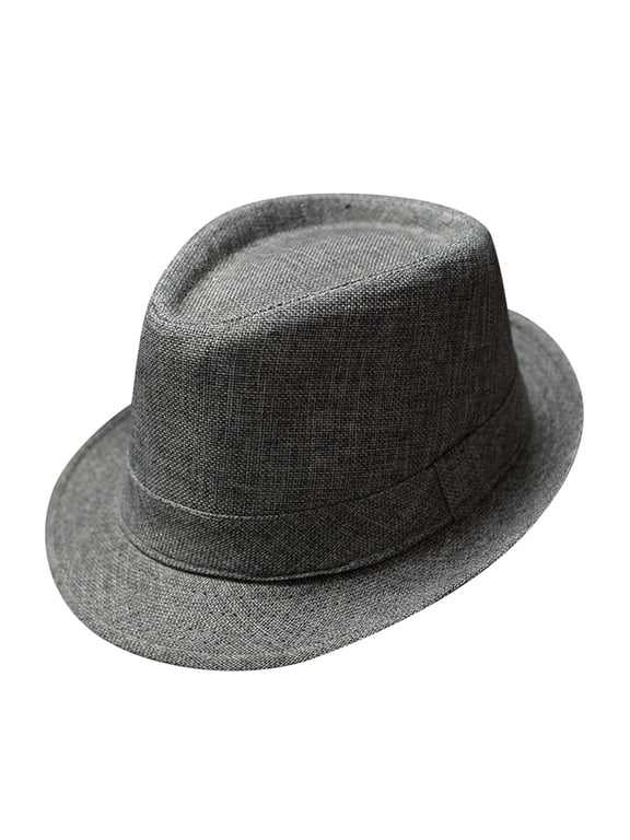 Men Fedora Hat Cap for Men,manhattan Hat for 1920s Mens Gatsby Costume Accessories Dark Gray One Size