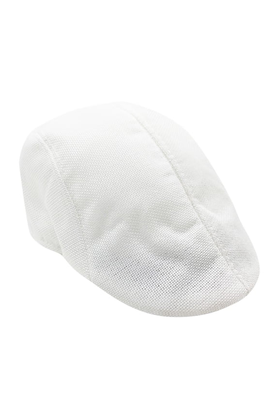 Men's Flat Cap Gatsby Newsboy Lvy Irish Hats Driving Cabbie Hunting Cap White One Size