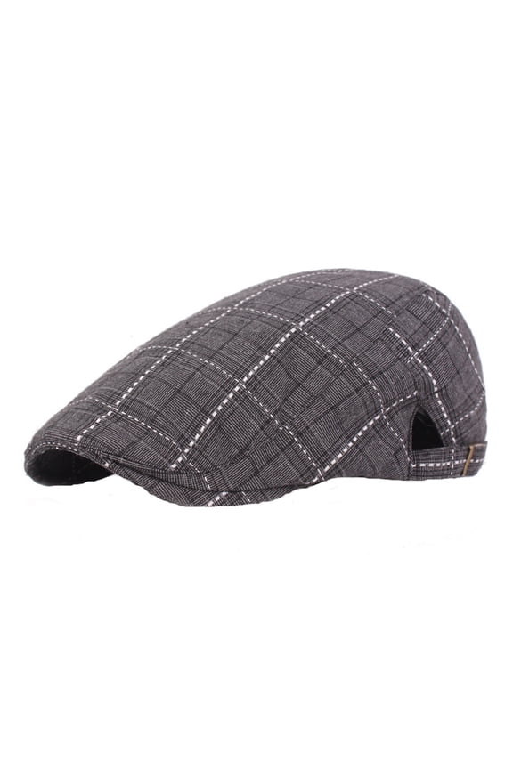 Men's Newsboy Caps Gatsby Cabbie Driving Hunting Cap Newsboy Flat Cap Irish Hats Ivy Hat Dark Gray One Size