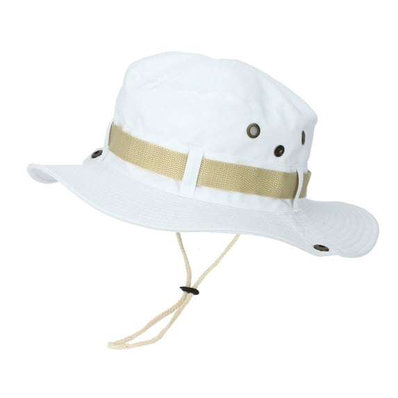 NMMUED Mens Sun Hat Womens Hiking Cap Wide Brim Boonie Safari Hat Uv Protection Breathable Fishing Bucket Hat Foldable Summer Outdoor Beach Camping Headwear Accessories White One Size