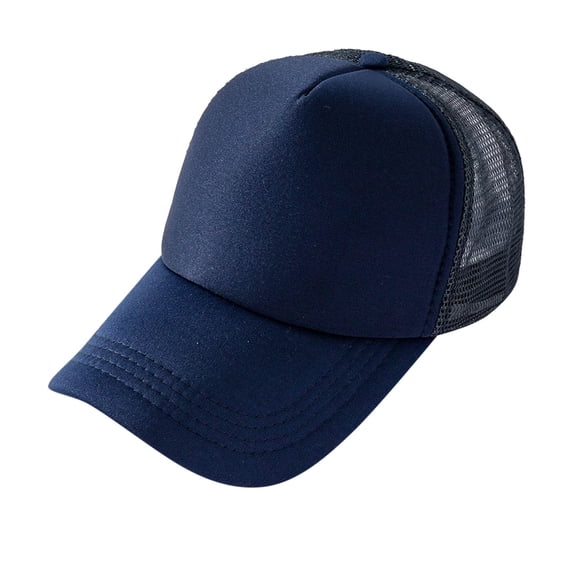 NMMUED Mesh Baseball Cap Dad Hat Breathable Sun Hat Baseball Hat Mesh Trucker Hat for Running Workouts and Outdoor Hiking Hat Mesh Back Cap Plain Cap Navy One Size
