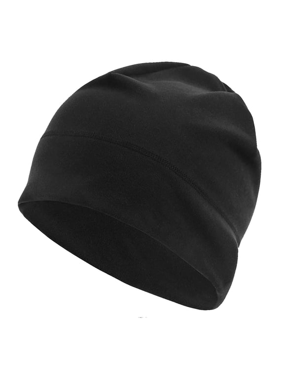Moisture Wicking Skull Cap Under Helmet Liner Breathable Sweat Beanie Hat for Men Women Black One Size