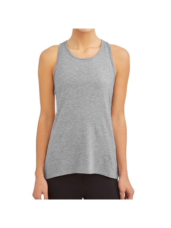 Open Back Tank Tops for Women Workout Shirts Split Criss Cross Yoga Tops Flowy Loose Fit Sleeveless Athletic Gym Clothes Fitness Running Activewear Tees Gray L