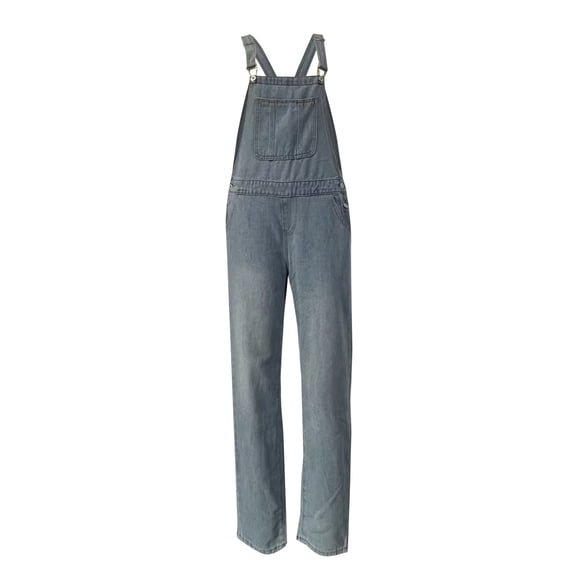 NMMUED Overalls for Women Loose Fit Denim Overalls Adjustable Strap Jean Jumpsuit Bib Romper Spring Casual Work Outfits Light Blue XXL