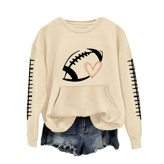 NMMUED Oversized Crewneck Sweatshirt Women, Womens Tops Casual, Womens Oversized Tops, Cute Sweatshirts, Crewneck Sweatshirts Women, Beige M