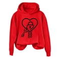 thumbnail image 1 of NMMUED Plain Hoodies, Fall Clothes for Women, Baggy Hoodie, Gym Hoodie, Hooded Sweatshirt Women, Red XXL, 1 of 4