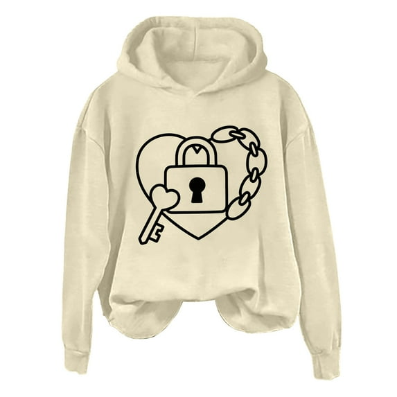 NMMUED Plain Hoodies, Womens Hoodies Pullover, Graphic Hoodies, Workout Hoodies for Women, Fall Clothes for Women, Beige XXL