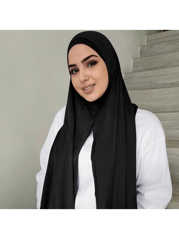 Premium Soft Hijab for Women Solid Color Long Headscarf Modest Islamic Clothing Shawl Wrap A One Size