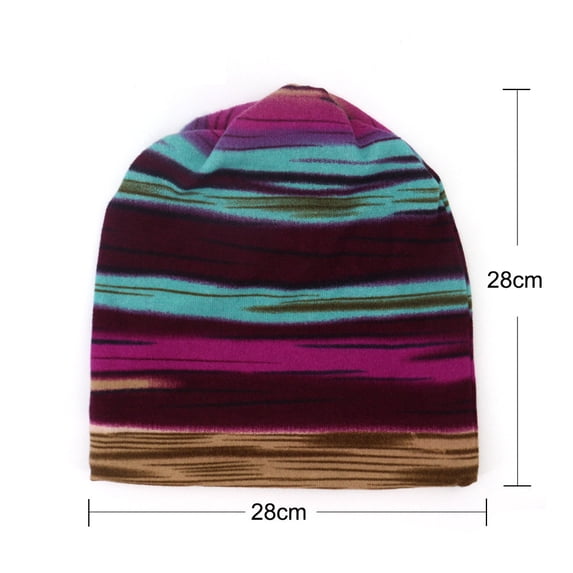 NMMUED Slouchy Knit Beanie Hat for Women Winter Soft Warm Ladies Laightweight Slouch Knitted Skull Beanies Cap Purple One Size