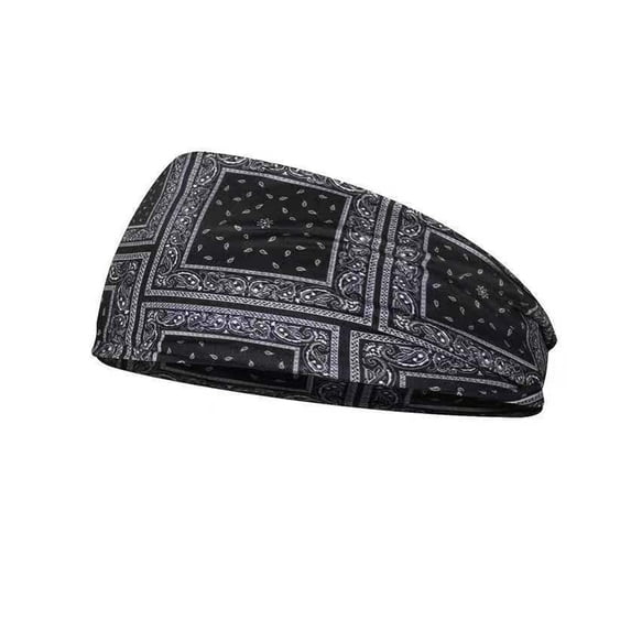 NMMUED Soft Wide Headbands for Women Non-slip Workout Sweatbands Elastic Hair Bands for Yoga Fitness Gray One Size
