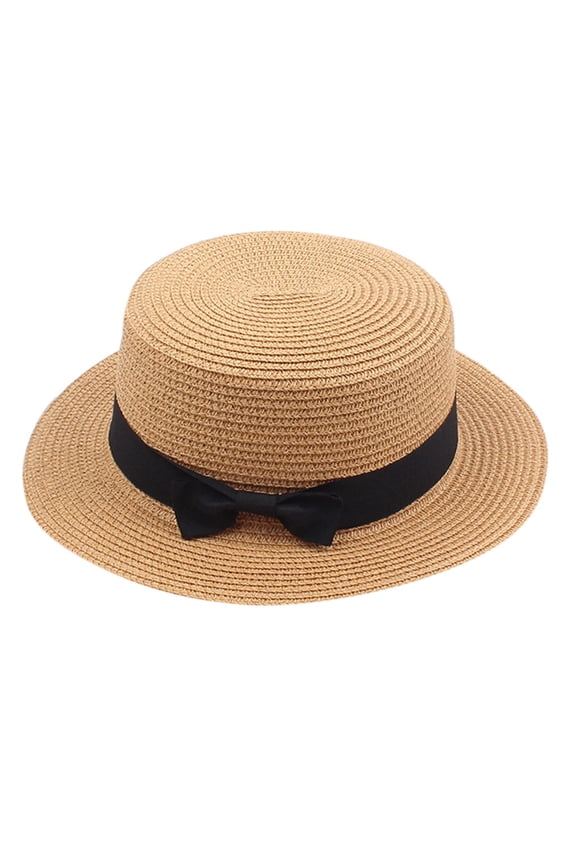 Straw Hats for Women Men Boater Hat Gatsby Straw Panama Hat Fedora Summer Beach Sun Hat 20s Costume Accessories Khaki One Size