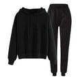 thumbnail image 1 of NMMUED Sweat Set Sweatsuits Women 2 Piece Outfit Hoodie Set Two Piece Sets for Women Fall Women's Athletic Clothing Sets, Black L, 1 of 6