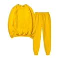 thumbnail image 1 of NMMUED Sweat Suit Sweat Set for Women Womens Workout Sets 2 Piece Sets for Women Fall Jogger Sets for Women 2 Piece, Yellow XXXL, 1 of 5