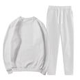 thumbnail image 1 of NMMUED Sweat Suit Women Sweat Set Workout Sets for Women Fall Outfits for Women Active Wear Sets for Women, White M, 1 of 3