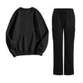 thumbnail image 1 of NMMUED Sweat Suit Women Womens Sweat Set Womens Workout Sets Fall Clothes for Women Tracksuit for Women, Black XXL, 1 of 2