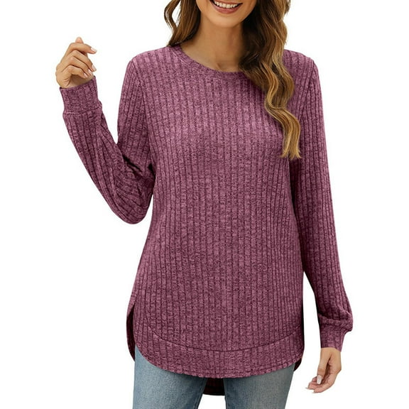NMMUED Sweaters for Women Pullover Sweaters for Women Knit Sweater for Women Winter Sweaters for Women, Purple XL