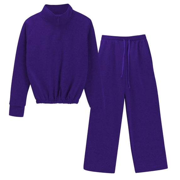 NMMUED Sweatsuits Women 2 Piece Outfit Sweatset for Women Womens Workout Sets Fall Outfits Tracksuit for Women, Dark Purple S