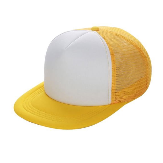 NMMUED Trucker Hat - Mesh Snap Back - Unisex Adjustable Baseball Cap - Outdoor Hats for Men Women Yellow One Size