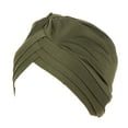 thumbnail image 1 of NMMUED Turban Head Wraps for Women Stretch Chemo Headwear for Women, Soft Cancer Hat for Hair Loss Green One Size, 1 of 7