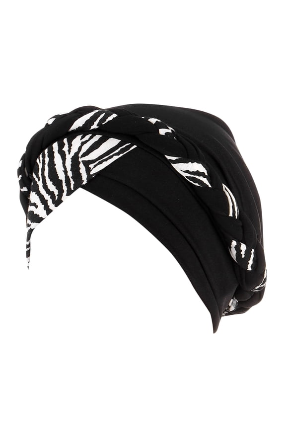 Turban for Black Women African Cap Head Wraps Headscarf Beanie Wrap Chemo Headwear for Women Black One Size