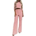 thumbnail image 1 of NMMUED Two Piece Sets for Women Going Out Pants Sets Women 2 Piece Outfits Two Piece Sets for Women Long Sleeve Matching Sets Women Clothing Travel Outfits for Women, Red 2 XXL, 1 of 9