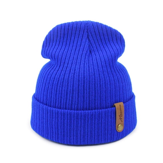 NMMUED Unisex Beanie for Men and Women Knit Hat Winter Beanies Warm Comfortable Hats Soft for Winter Weather Blue One Size