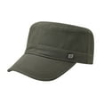 thumbnail image 1 of NMMUED Washed Cotton Military Cadet Army Caps Sun Hat Vintage Flat Top Hat Army Green One Size, 1 of 2