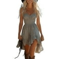 thumbnail image 1 of NMMUED Western Outfit for Women Corset Dress for Women Vintage Dress for Women Midi Dress Pleated Dress for Women, Gray XS, 1 of 6