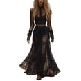 thumbnail image 1 of NMMUED Western Outfit for Women Vintage Dress for Women Lace Dress Long Dresses for Women See Through Dress, Black S, 1 of 6