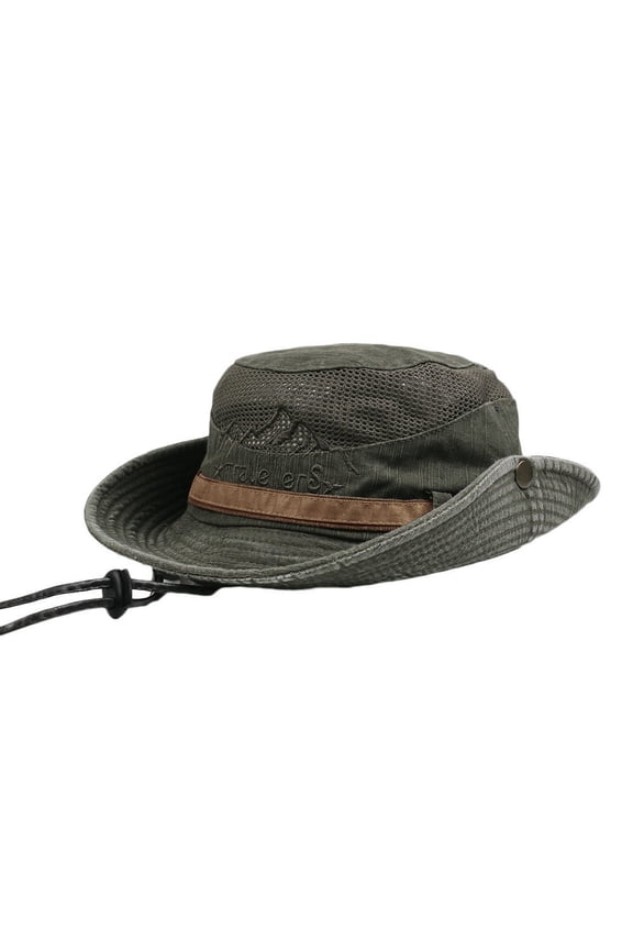 Wide Brim Sun Hat, Upf 50+ Uv Protection Waterproof Packable Bucket Hat for Men & Women, Fishing Hiking Beach Garden Army Green One Size