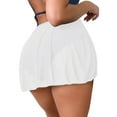 thumbnail image 1 of NMMUED Women Beach Skirt Cover Up Short Sheer Sarong Wrap Bathing Suit Swimsuit Coverups Chiffon Bikini Pareo Mini Summer Vacation Resort Wear Outfits White XL, 1 of 3