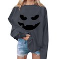 thumbnail image 1 of NMMUED Women Halloween Sweatshirt, Y2k Clothes, Vintage Halloween Shirt, Womens Shirts Casual, Ghost Halloween Sweatshirt, Graphic Sweatshirts, Gray S, 1 of 6