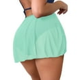 thumbnail image 1 of NMMUED Women Short Beach Skirt Swimsuit Cover Up Sheer Sarong Wrap Bathing Suit Chiffon Bikini Pareo Mini Summer Vacation Resort Wear Swimwear Coverups Green M, 1 of 4