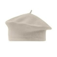 thumbnail image 1 of NMMUED Women Wool Beret Hat Wool French Beret Hat Artist Cap Winter Solid Color Cap for Women Beige One Size, 1 of 3