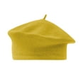 thumbnail image 1 of NMMUED Women Wool Beret Hat Wool French Beret Hat Artist Cap Winter Solid Color Cap for Women Yellow 2 One Size, 1 of 3