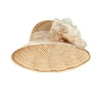 thumbnail image 1 of NMMUED Women's Kentucky Derby Church Dress Hat Wide Brim Flower Bridal Shower Hat Khaki One Size, 1 of 4