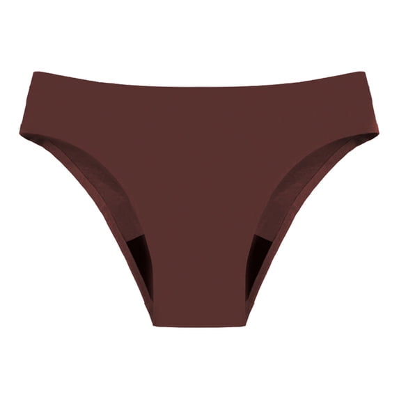 NMMUED Women's Seamless Leakproof Bikini Bottoms Period Swimsuit Bottoms Bathing Suit Bottoms Absorbent Swimwear Chic Summer Vacation Resort Beachwear Brown XXL