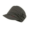 thumbnail image 1 of NMMUED Women's Slouchy Visor Beanie Hat Casual Pleated Newsboy Cap Soft Cabbie Hat Dark Gray One Size, 1 of 1