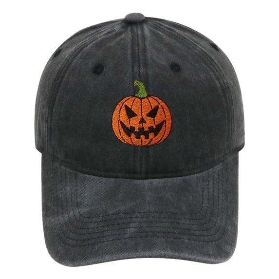 NMMUED Womens Baseball Caps, Trucker Hat, Halloween Baseball Cap, Halloween Gifts, Outdoor Hat, Sun Hat, Pumpkin Baseball Cap, Gray A