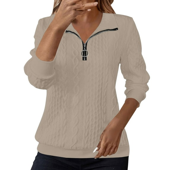 NMMUED Womens Sweatshirt Half Zip Pullover Women Quarter Zip Sweatshirt Women 1/4 Zip Sweatshirt Women Sweatshirts for Women Loose Fit Fall Sweatshirts for Women 1/4 Zip Pullover Women Light Gray XXL