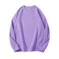 thumbnail image 1 of NMMUED Womens Tops Casual, Pullover Sweatshirts for Women, Oversized Crewneck Sweatshirt Women, Fall Sweatshirts for Women, Fall Clothes for Women, Purple M, 1 of 4