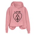 thumbnail image 1 of NMMUED Workout Clothes for Women, Workout Hoodie, Graphic Sweatshirts for Women, Graphic Hoodies, Hooded Sweatshirt Women, Pink XXL, 1 of 4