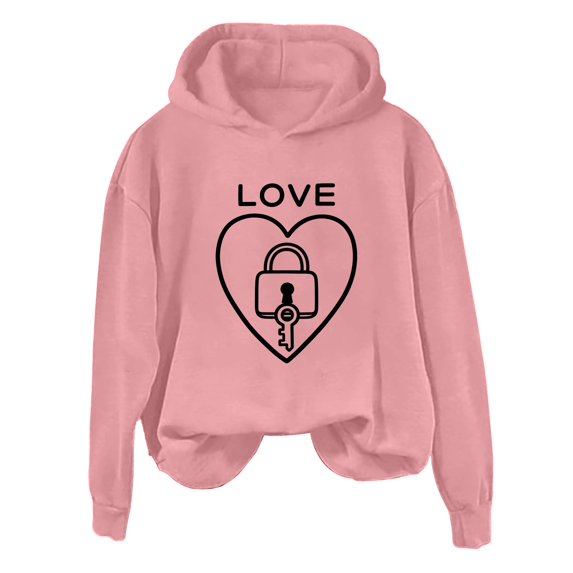NMMUED Workout Clothes for Women, Workout Hoodie, Graphic Sweatshirts for Women, Graphic Hoodies, Hooded Sweatshirt Women, Pink XXL