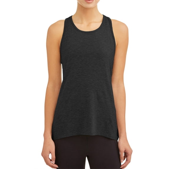 NMMUED Workout Tops for Women Open Back Tank Tops Athletic Yoga Shirts Split Back Gym Clothes Loose Fit Flowy Sleeveless Activewear Fitness Exercise Running Tees Black L