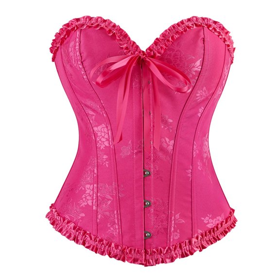 NMMUEDembroidered Tops for Women Gothic Corset Tops for Women Halloween Outfits for Women Womens Halloween Apparel Halloween Clothes for Women Gothic Clothes for Women Hot Pink S