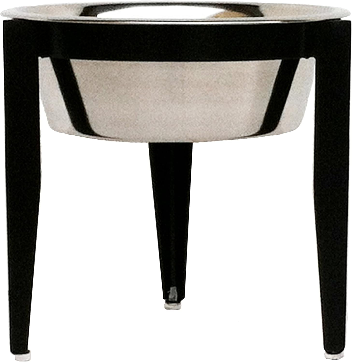 NMN Designs Vision Outdoor/Indoor Elevated Single Diner for Dogs - 10" Tall - Modern Minimalist Metal Dog Bowl Stand - Stylish Raised Pet Bowl for Large Breed - Premium Stainless Steel Bowl