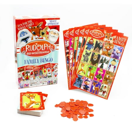 Rudolph the Red-Nosed Reindeer Family Bingo Game Set
