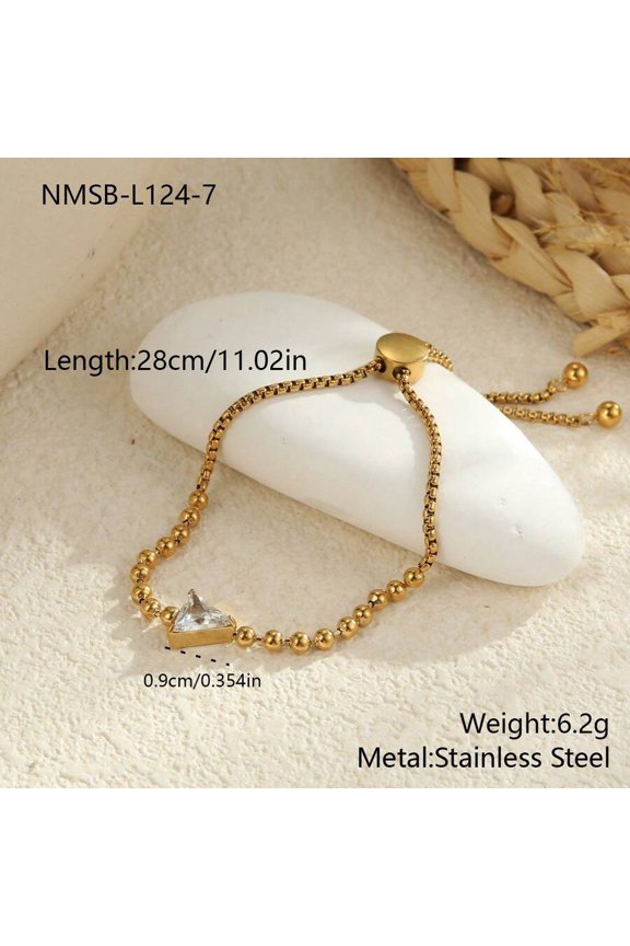 NMSB l124 7 Triangle l124 7 Triangle Triangle Stainless Steel Goldtone